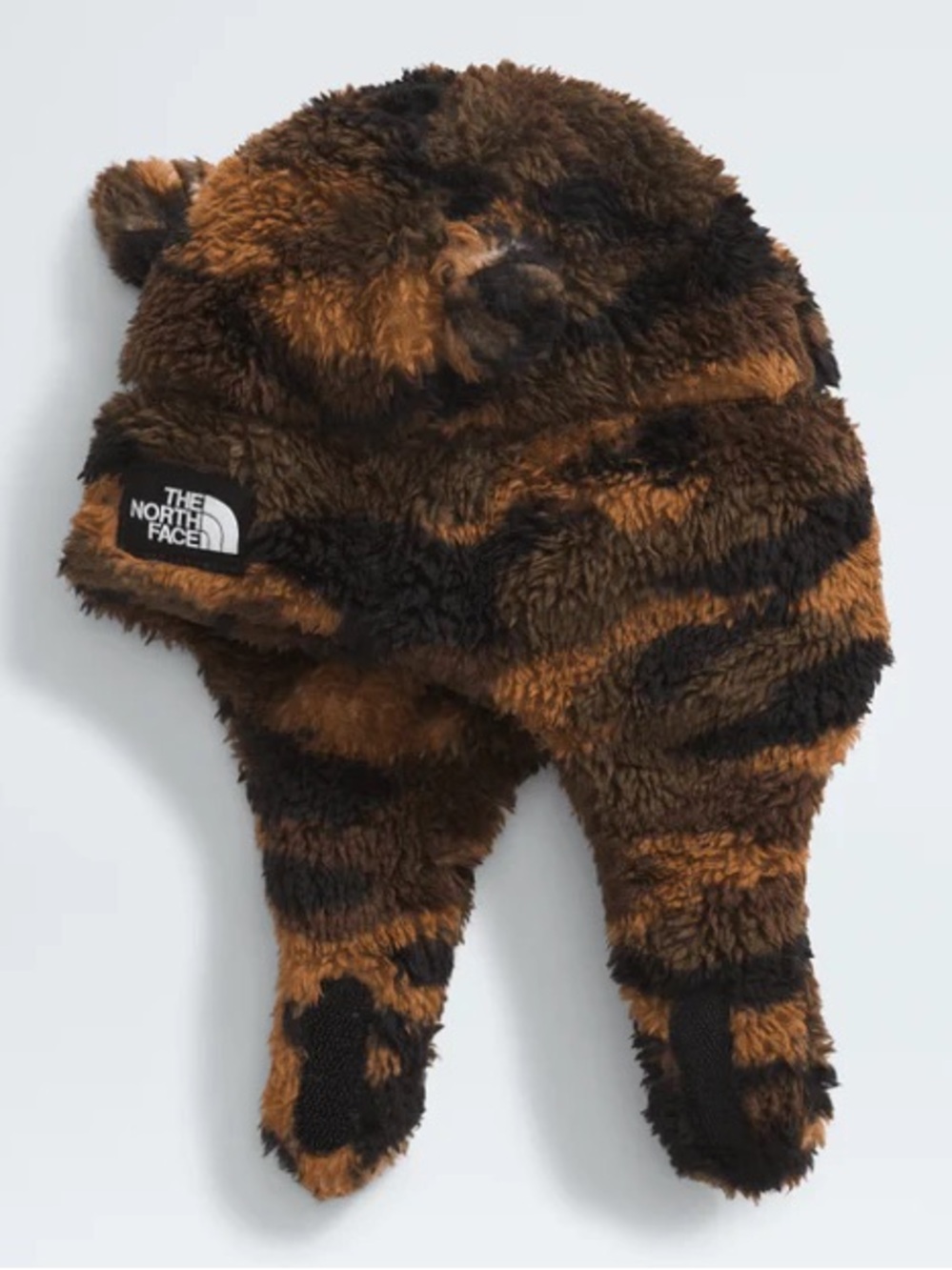 The North Face Plush Bear-Ear Baby Hat - Brown and Black